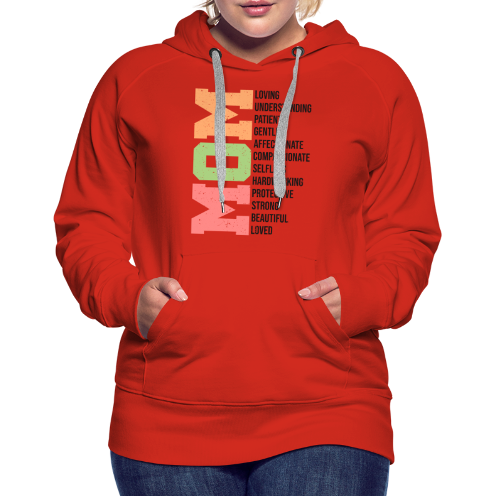 Mom Women’s Premium Hoodie (Heartfelt Tribute) - red