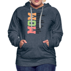 Mom Women’s Premium Hoodie (Heartfelt Tribute) - heather denim