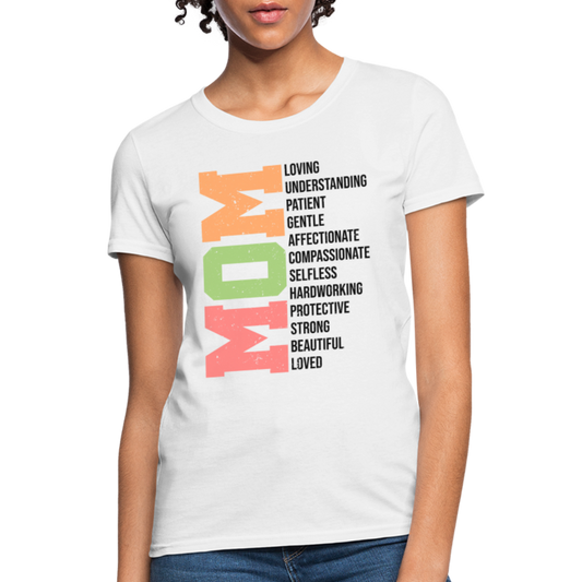 Mom Women's T-Shirt (Heartfelt Tribute) - white