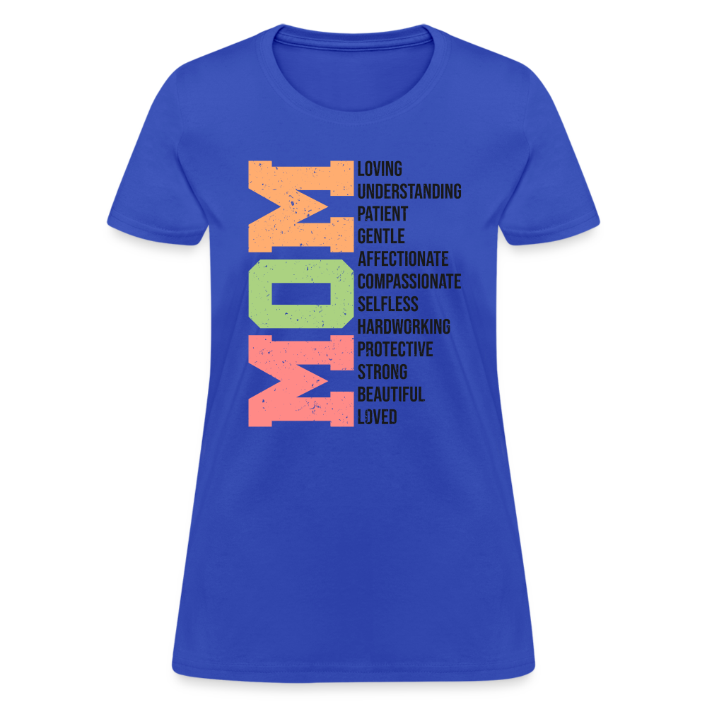 Mom Women's T-Shirt (Heartfelt Tribute) - royal blue