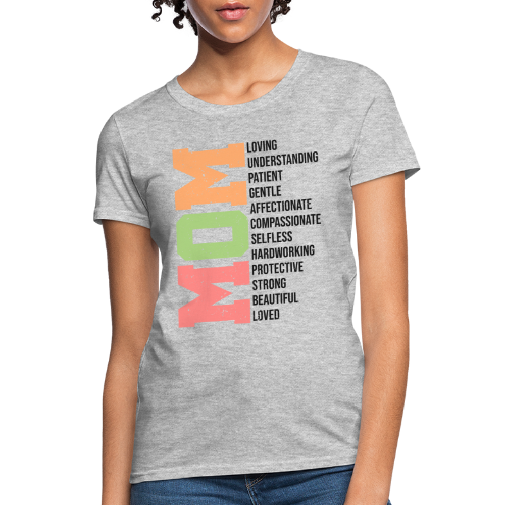 Mom Women's T-Shirt (Heartfelt Tribute) - heather gray