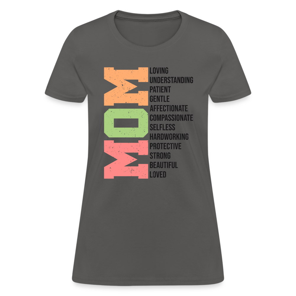 Mom Women's T-Shirt (Heartfelt Tribute) - charcoal