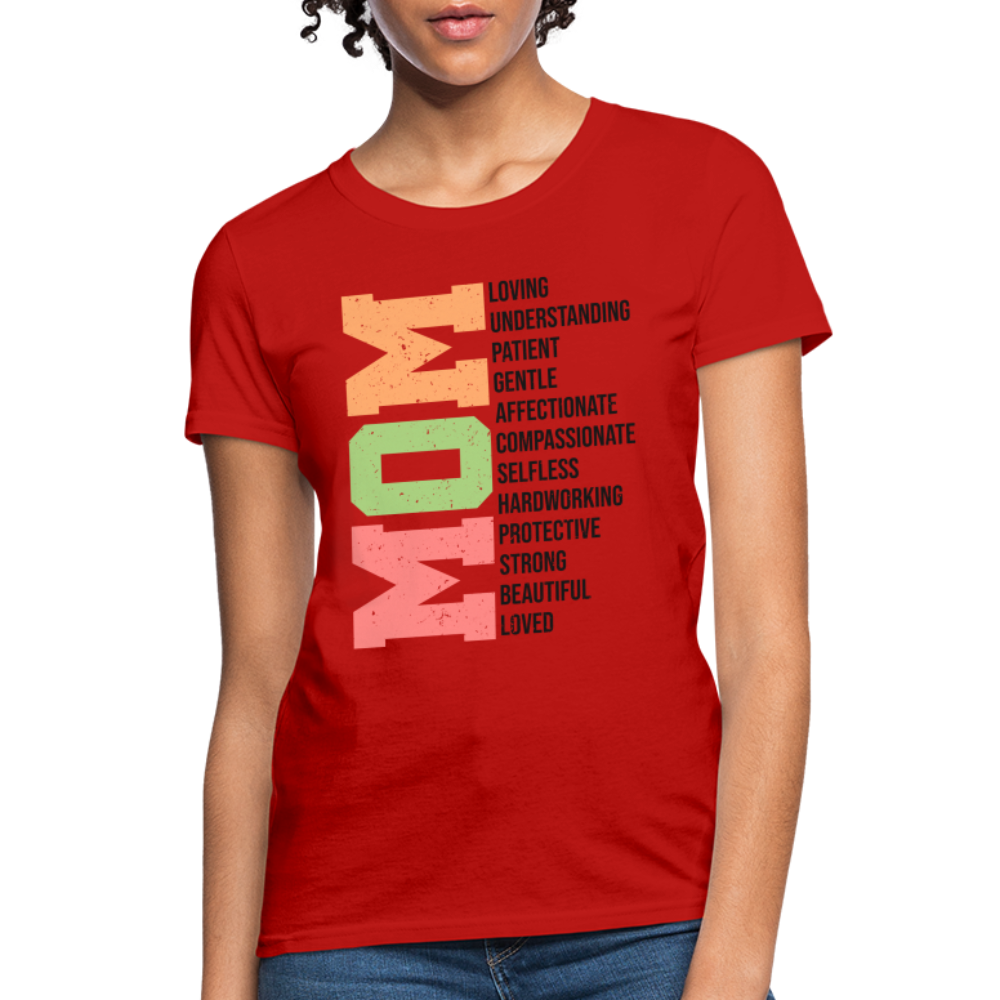 Mom Women's T-Shirt (Heartfelt Tribute) - red