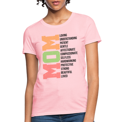 Mom Women's T-Shirt (Heartfelt Tribute) - pink