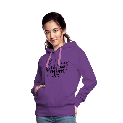 Oh Honey I am that Mom Women’s Premium Hoodie - purple 