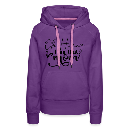 Oh Honey I am that Mom Women’s Premium Hoodie - purple 