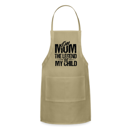 I'm Mom The Legend Of My Child Adjustable Apron - khaki