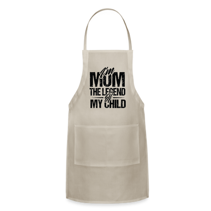 I'm Mom The Legend Of My Child Adjustable Apron - natural