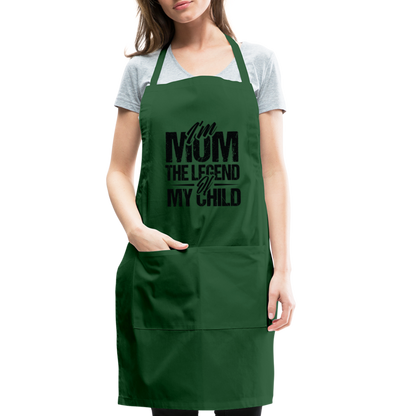 I'm Mom The Legend Of My Child Adjustable Apron - forest green