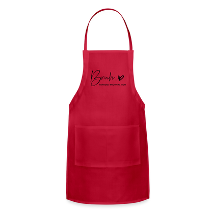 Bruh Formerly known as Mom Adjustable Apron - red