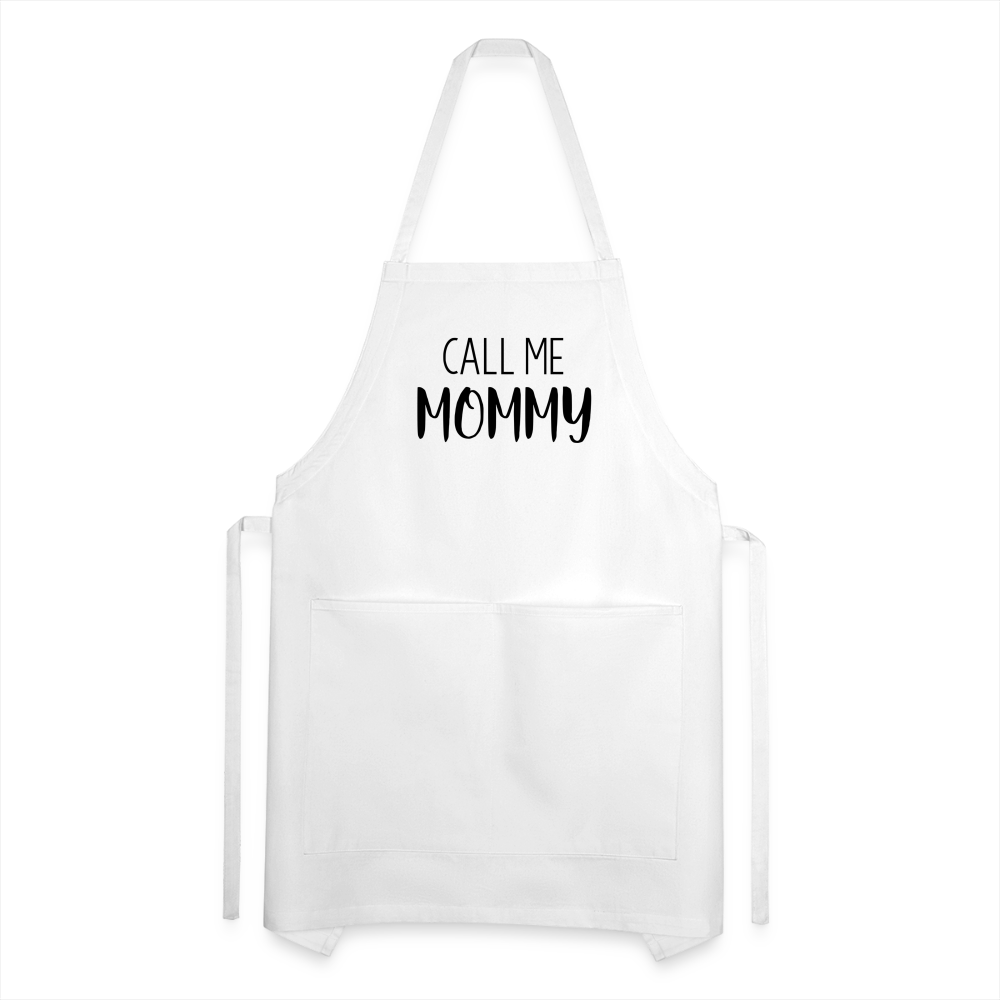 Call Me Mommy - Adjustable Apron - white