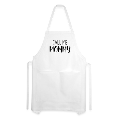 Call Me Mommy - Adjustable Apron - white