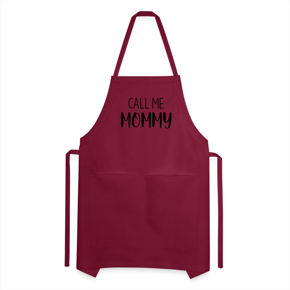 Call Me Mommy - Adjustable Apron - burgundy