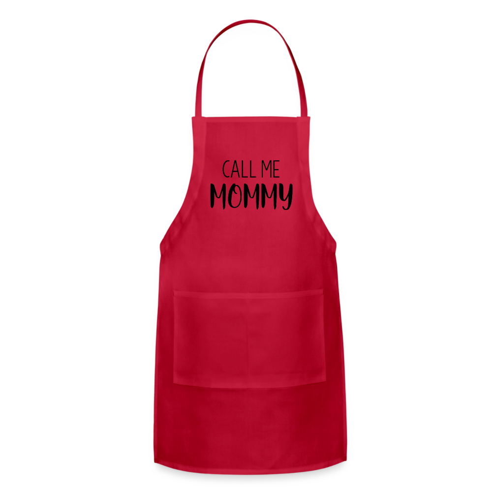 Call Me Mommy - Adjustable Apron - red