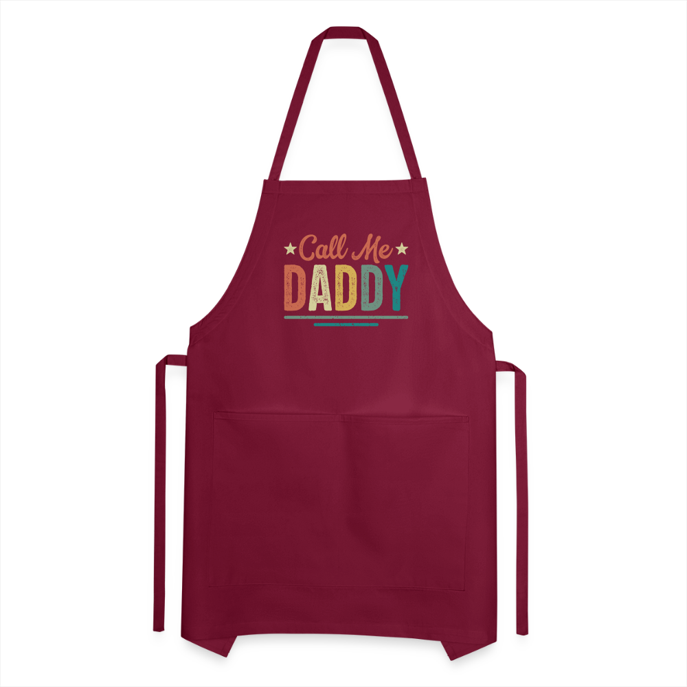 Call Me Daddy - Adjustable Apron - burgundy