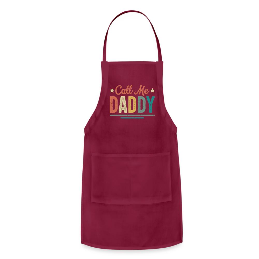 Call Me Daddy - Adjustable Apron - burgundy