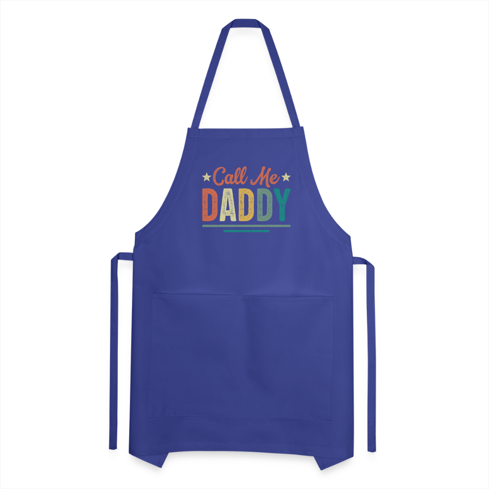 Call Me Daddy - Adjustable Apron - royal blue