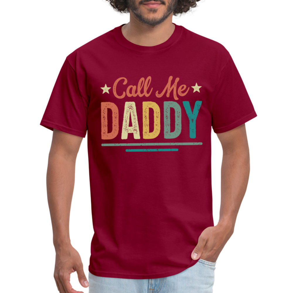 Call Me Daddy T-Shirt - burgundy