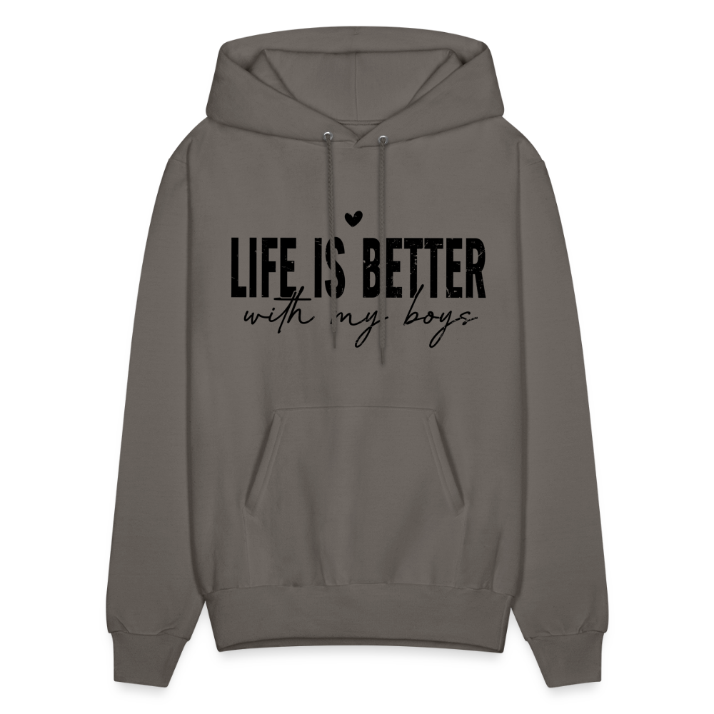 Life Is Better With My Boys - Unisex Hoodie - asphalt gray