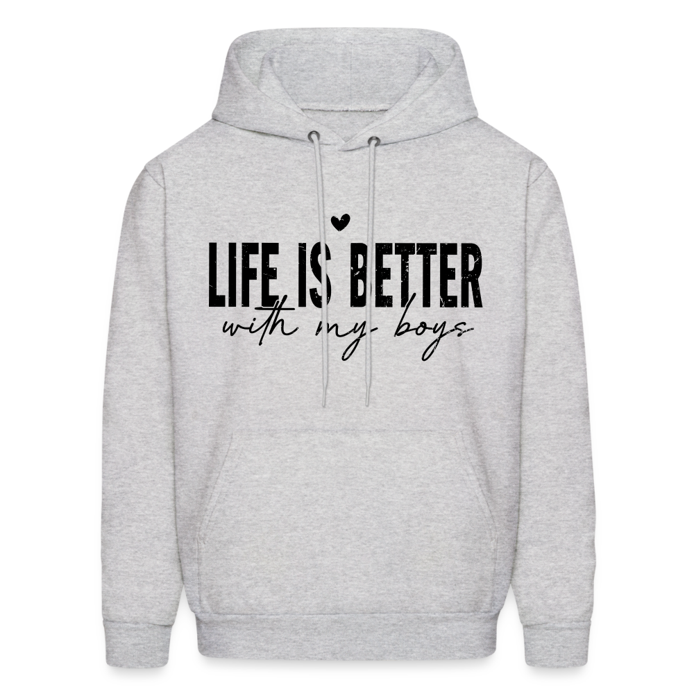 Life Is Better With My Boys - Unisex Hoodie - ash 
