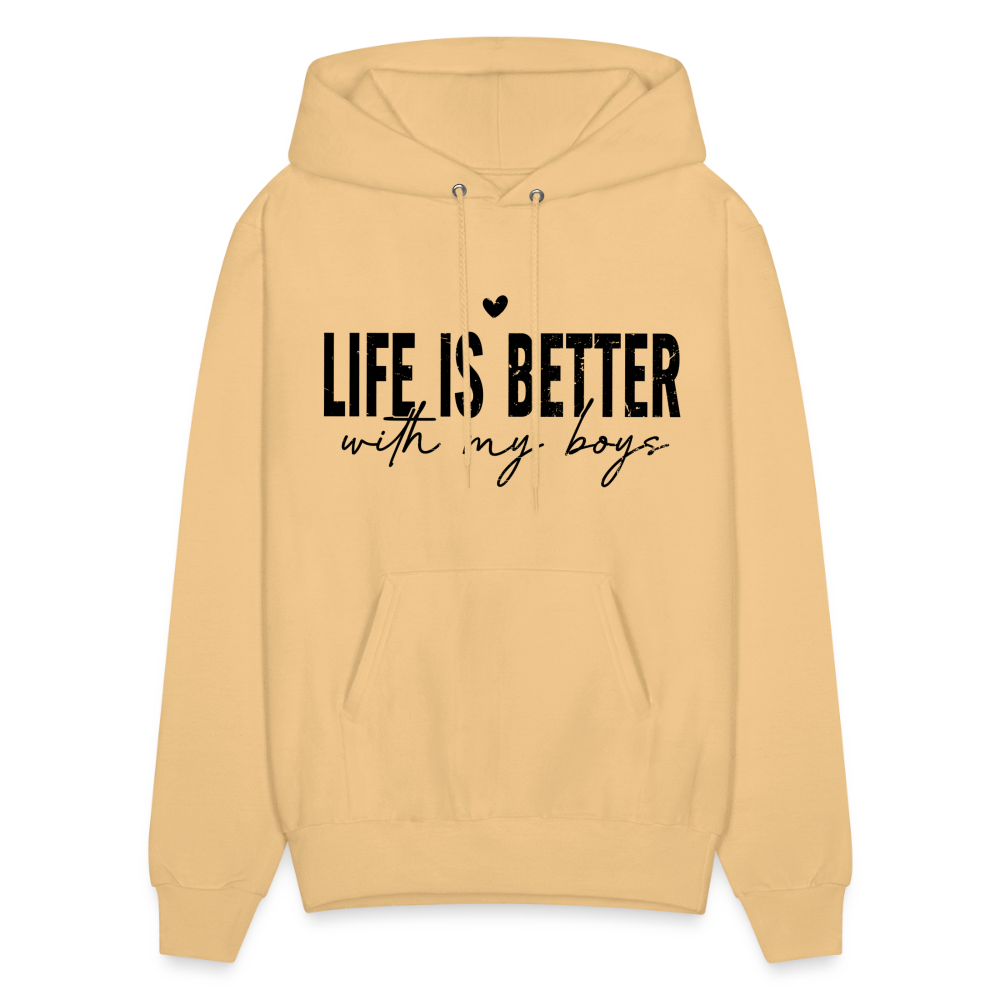 Life Is Better With My Boys - Unisex Hoodie - light yellow