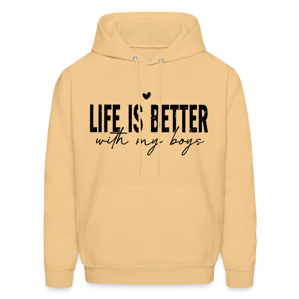 Life Is Better With My Boys - Unisex Hoodie - light yellow