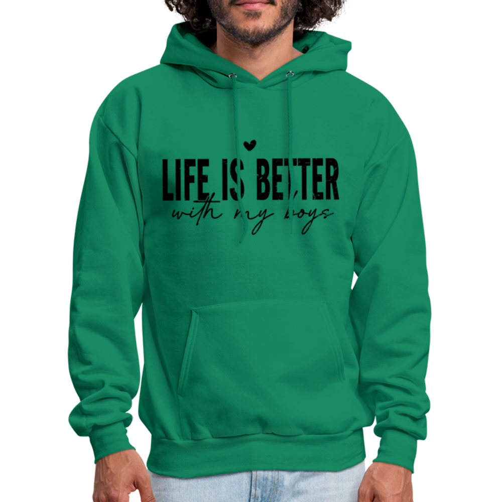 Life Is Better With My Boys - Unisex Hoodie - kelly green