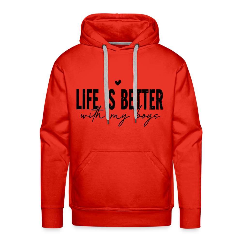 Life Is Better With My Boys - Men’s Premium Hoodie - red