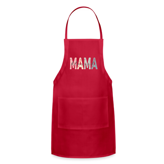 Blessed Mama Adjustable Apron (Retro Design) - red