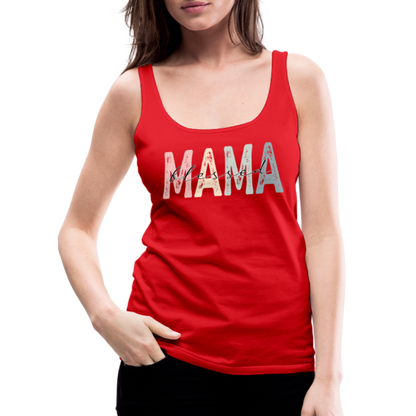 Blessed Mama Premium Tank Top (Retro Design) - red