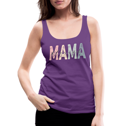 Blessed Mama Premium Tank Top (Retro Design) - purple