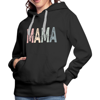 Blessed Mama Premium Hoodie (Retro Design) - black