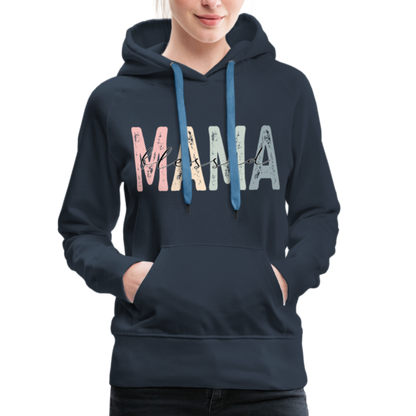 Blessed Mama Premium Hoodie (Retro Design) - navy