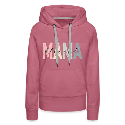 Blessed Mama Premium Hoodie (Retro Design) - mauve