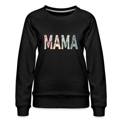 Blessed Mama Premium Sweatshirt (Retro Design) - black
