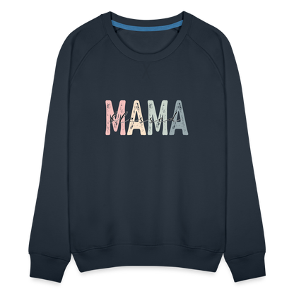 Blessed Mama Premium Sweatshirt (Retro Design) - navy