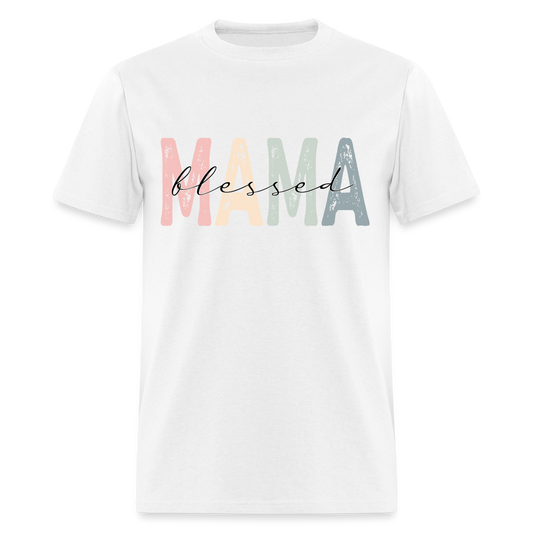 Blessed Mama Classic T-Shirt (Retro Design) - white