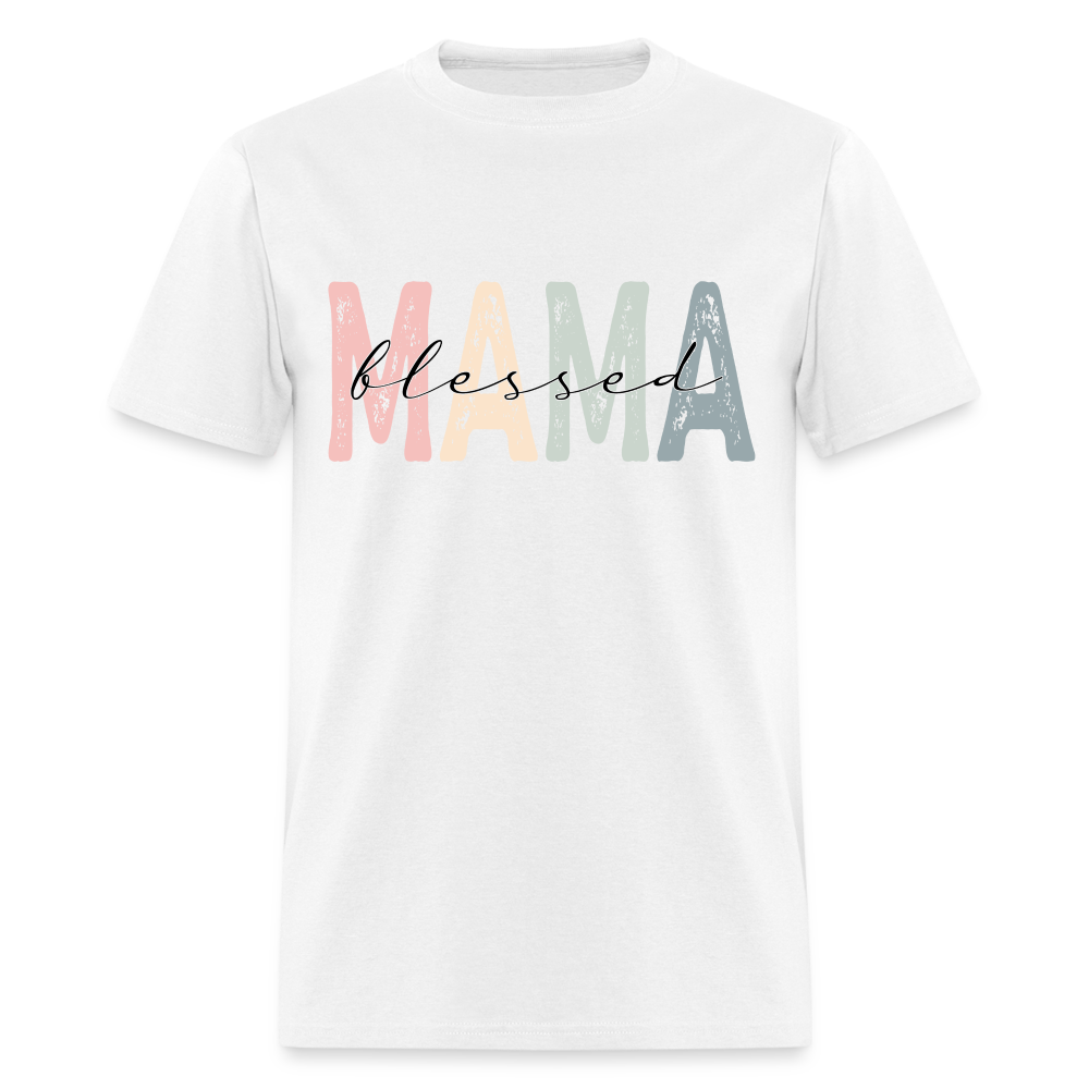 Blessed Mama Classic T-Shirt (Retro Design) - white