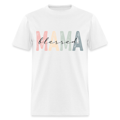 Blessed Mama Classic T-Shirt (Retro Design) - white