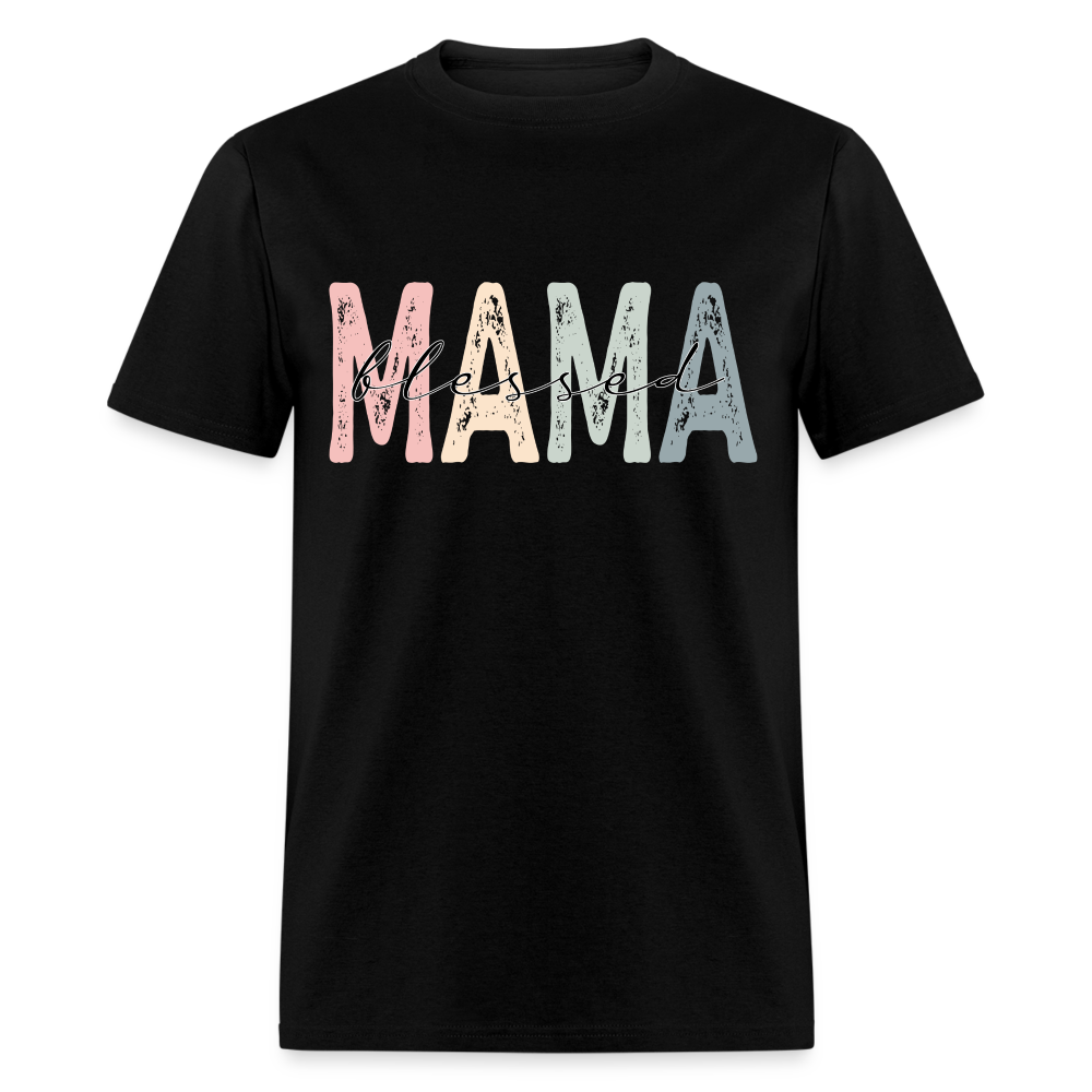 Blessed Mama Classic T-Shirt (Retro Design) - black