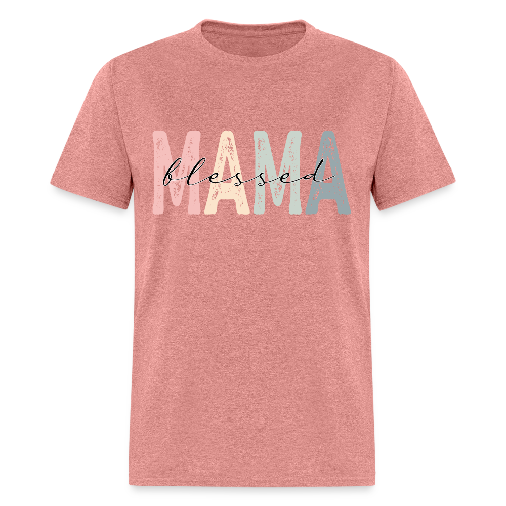 Blessed Mama Classic T-Shirt (Retro Design) - heather mauve