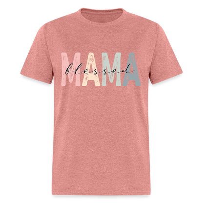 Blessed Mama Classic T-Shirt (Retro Design) - heather mauve