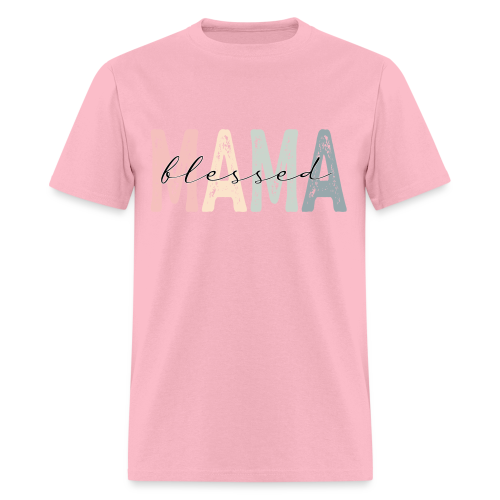 Blessed Mama Classic T-Shirt (Retro Design) - pink