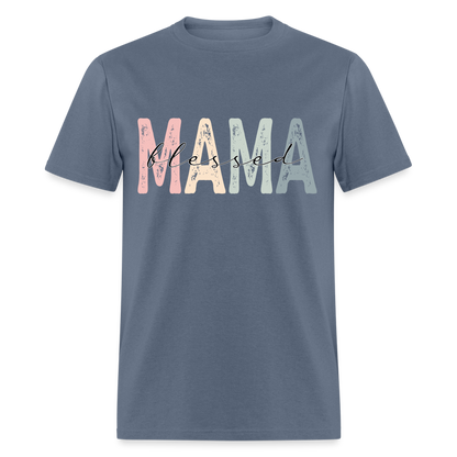 Blessed Mama Classic T-Shirt (Retro Design) - denim