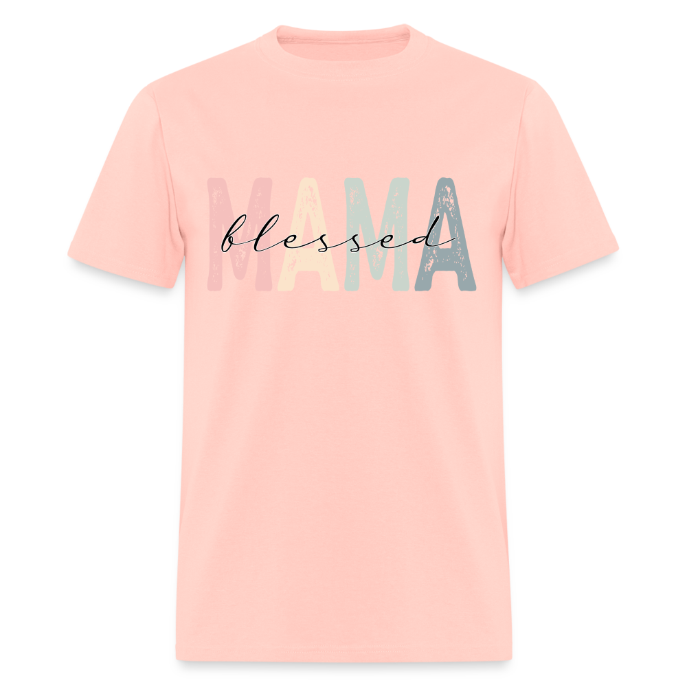 Blessed Mama Classic T-Shirt (Retro Design) - blush pink 