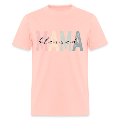 Blessed Mama Classic T-Shirt (Retro Design) - blush pink 