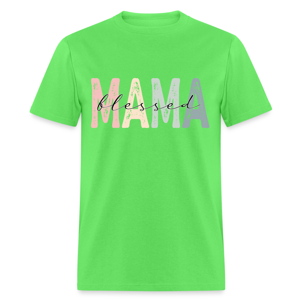 Blessed Mama Classic T-Shirt (Retro Design) - kiwi