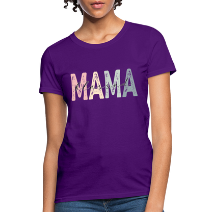 Blessed Mama Women's T-Shirt (Retro Design) - purple