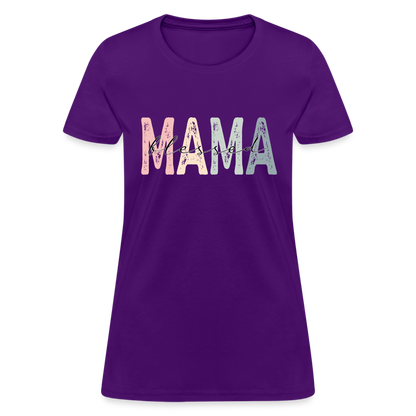 Blessed Mama Women's T-Shirt (Retro Design) - purple