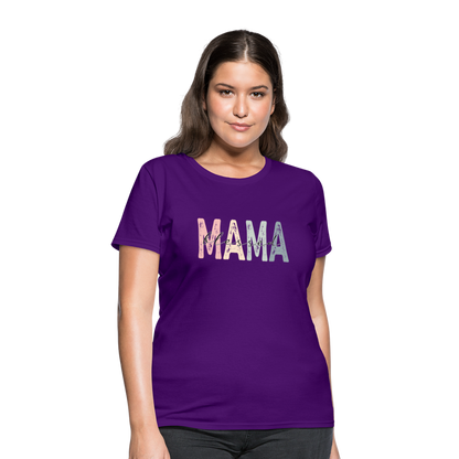 Blessed Mama Women's T-Shirt (Retro Design) - purple